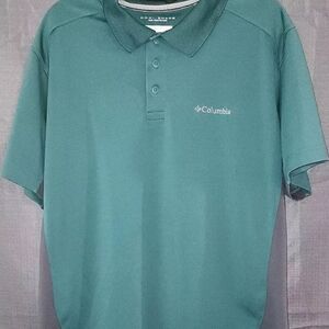 Columbia Green Polo Shirt Classic Sporty Design